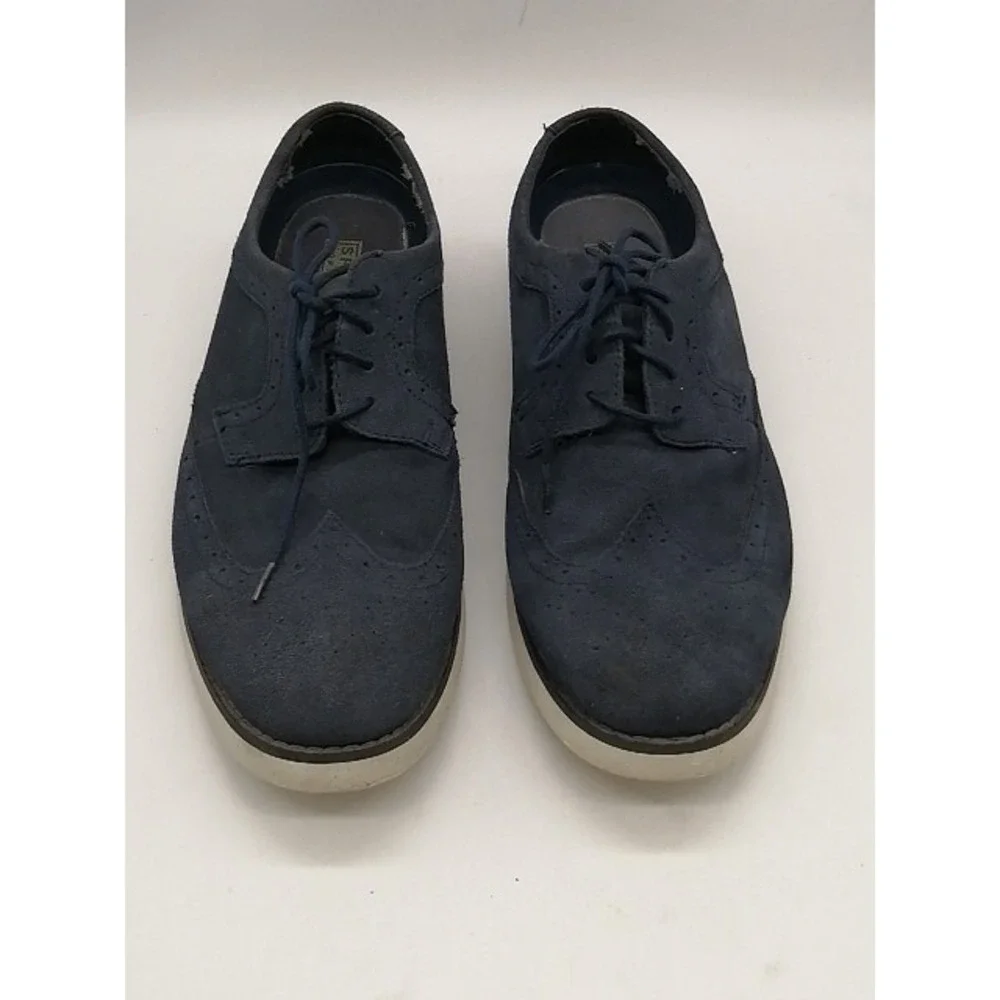 Sperry Top Sider Oxford Mens Kenneth Blue 9 Leather Walking Shoe Wing Tip